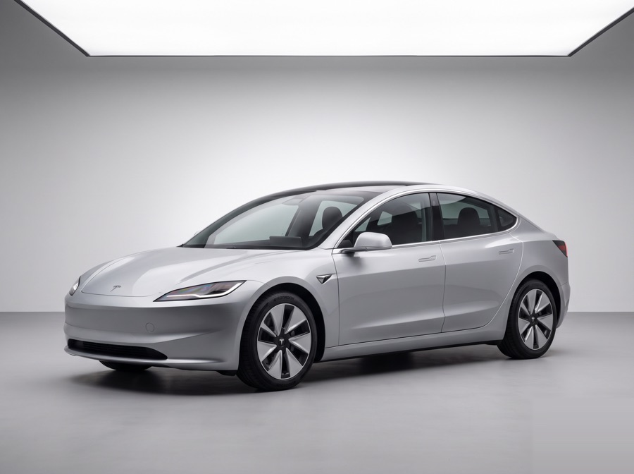 Tesla Model 3 Long Range v barvě Quicksilver
